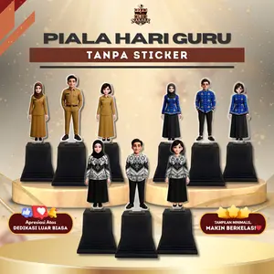 Piala Akrilik Hari Guru Plus Tatakan | KORPRI | PGRI | PNS Penghargaan Apresiasi Kado Gift Souvenir