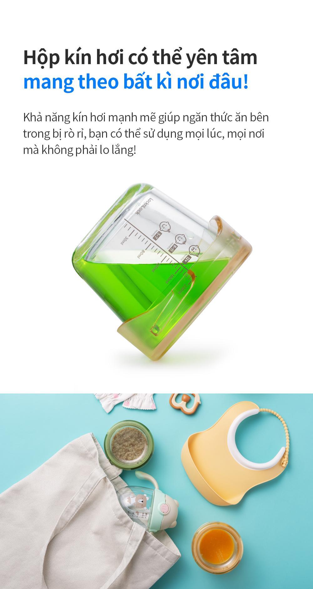 Hộp Thủy Tinh LocknLock Đựng Thức Ăn Dặm Cho Bé 120ml / 180ml / 230ml phân loại 1