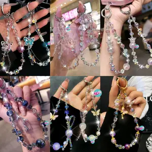 JRYU Gantungan HP Korea YUNA Crystal gantungan gelang kristal gantungan tas gantungan kunci bag charm