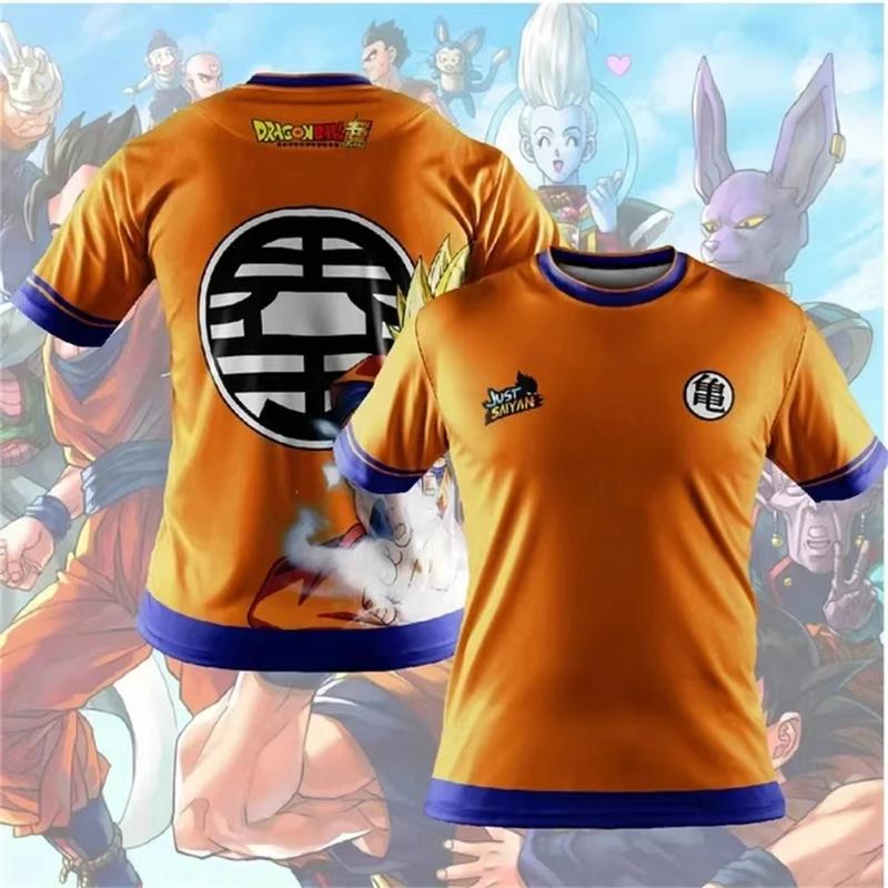 Product Introduction of Anime Dragon Ball Z Super Saiyan Goku Print Vintage T-Shirt For Men Polyester Streetwear Oversize Tshirt Top 4
