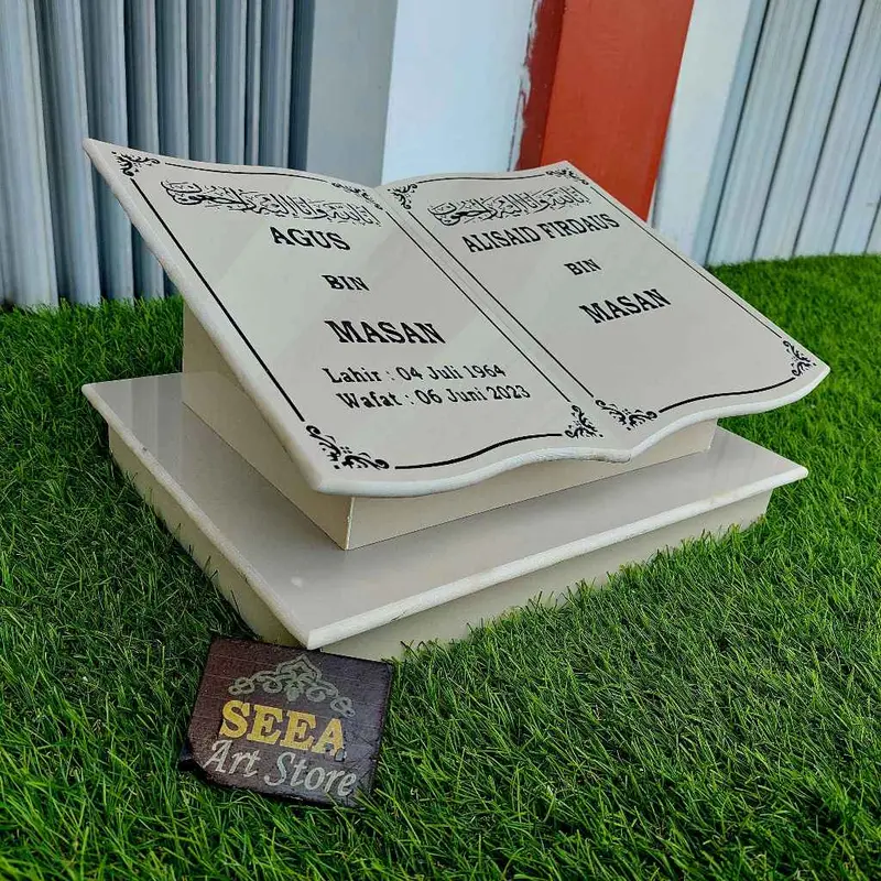 SEEA-BATU NISAN MAKAM BUKU 30*40 FULL GRANIT TILE + PACKING KAYU 7