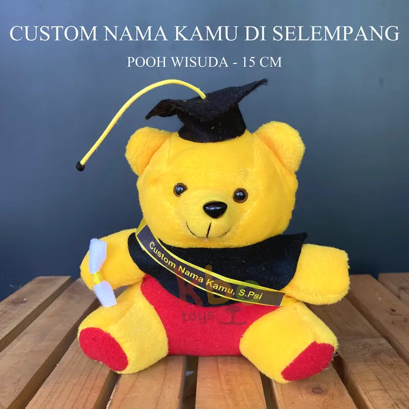 Boneka Wisuda Mini Bisa Tambah Nama Di Selempang Dan Bisa Pilih Karakter Sesuai Permintaan- Kualitas Sudah SNI Cocok Untuk Hadiah Dolls Toys 5