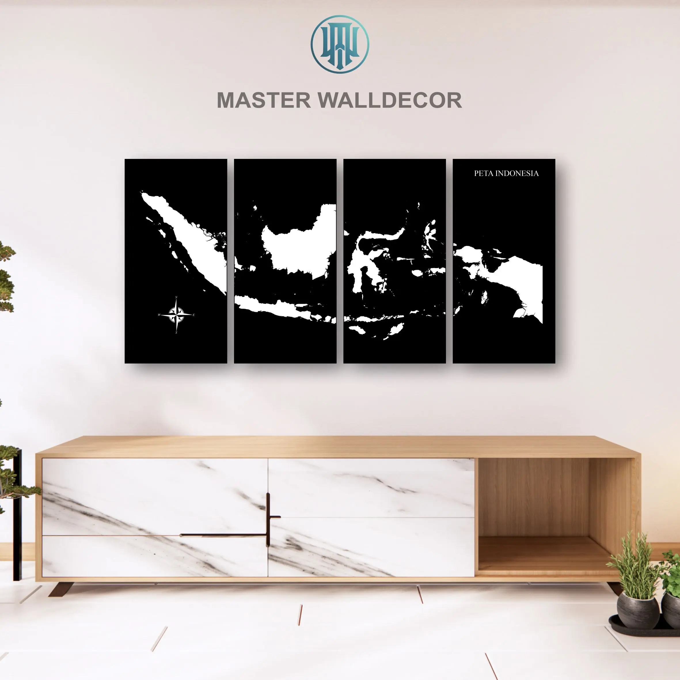 MASTER - Peta Indonesia WallArt Aesthetic Wall decor Premium Hiasan Kamar
