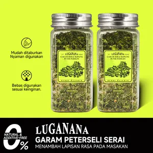 LUGANANA Peterseli Bawang Putih Sea Salt – Serai 2PCS | Bumbu Serbaguna untuk Tumis, Rebus, Seafood & Tabur Sayur Rebus | Garam Laut Premium