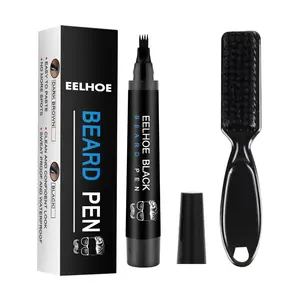 EELHOE Beard Refill Pen Kit Waterproof, sweat-proof and Makeup Free Beard Pen Beard Tracing Pen