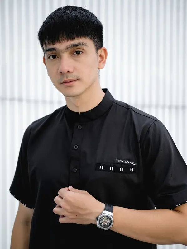 Baju Koko Kurta Dewasa Lengan Pendek Pria Muslim Terbaru Salvio Hexia 8