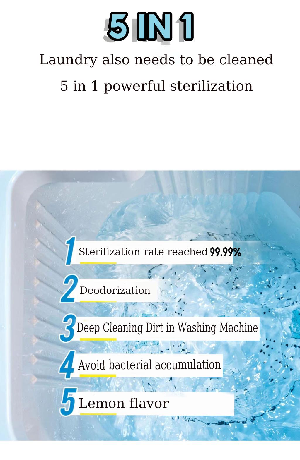 Dettol Washing Machine Cleaner Lemon 250ml Sabun Pembersih Mesin Cuci 6in1Versi yang ditingkatkan