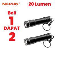 Gambar NICRON N1 Promo live Senter  Mini Flashlight Key Chain - Tingkat Cahaya 20 Lumen - Jarak Sorot 24 meter - LED Cree - Water resistant dari Nicron Official Store Kota Administrasi Jakarta Barat 1 Tokopedia