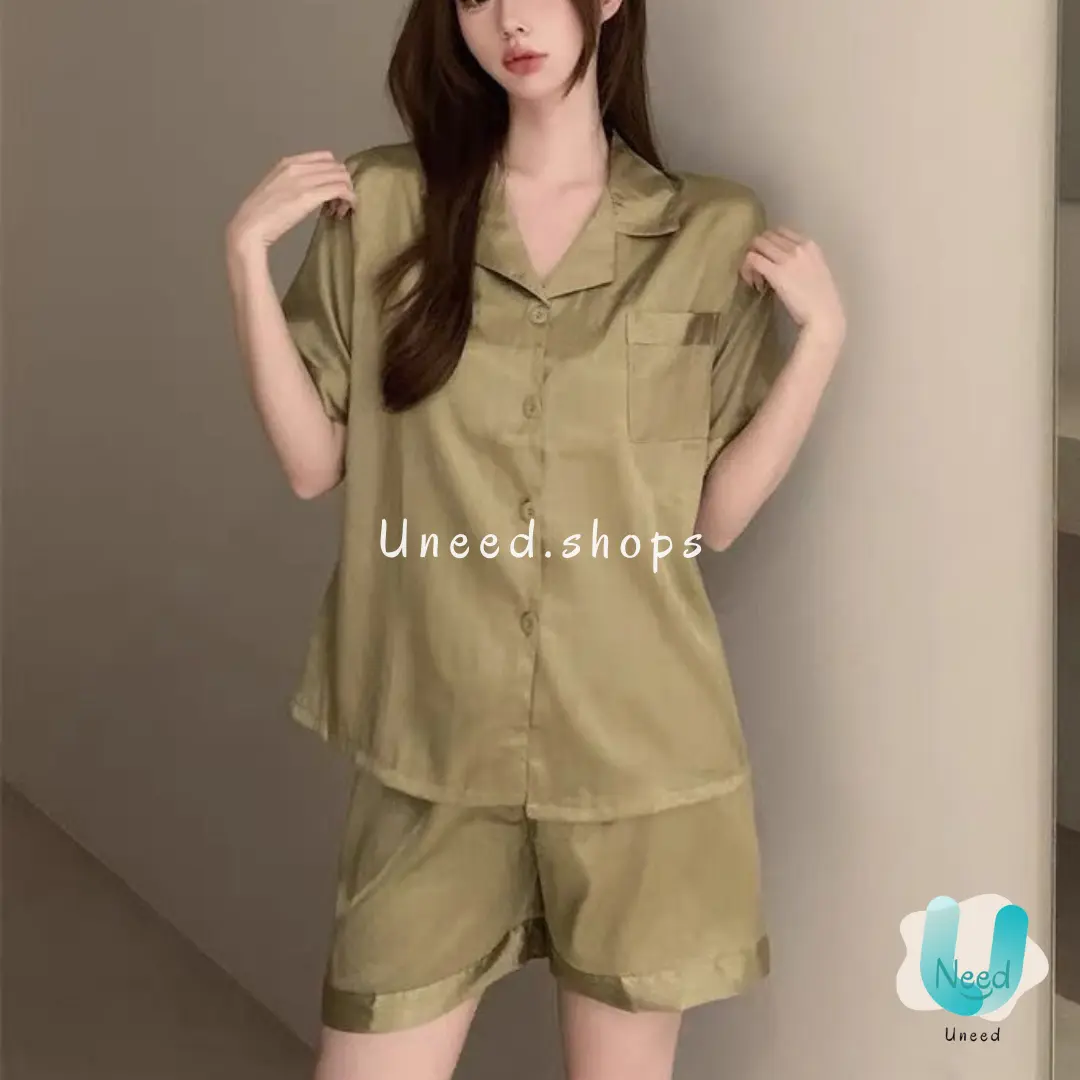 Baju Tidur Piyama Wanita Dewasa Bahan Premium Quality Motif Jacquard Golden Brown