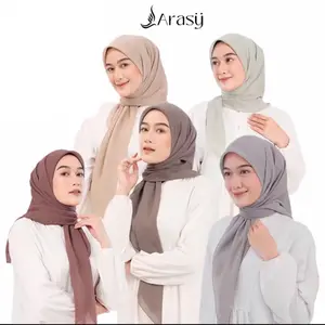 Arasy Hijab Bella Square Segi Empat Polycotton Nyaman Tahan Lama Mudah Diatur Cocok Untuk Wanita Praktis Dan Tampilan Rapih