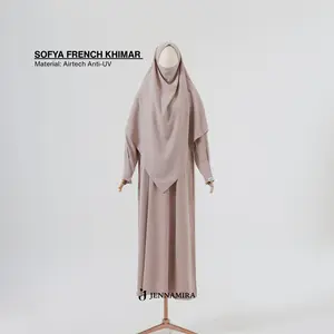 Sofya French Khimar Size Medium Bahan Air Tech Silk Anti UV Jennamira