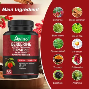 [Produk Baru] Kapsul Berberin Avino: Mengatur kadar gula darah, meningkatkan fungsi pankreas, menurunkan tekanan darah, mendukung kesehatan kardiovaskular, dan meningkatkan kekebalan tubuh | 60 kapsul