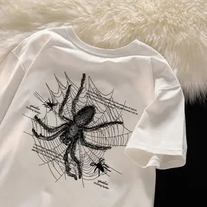 Kaos Oversize spider web printing T Shirt Distro Pria Wanita Cott 24s N136  kaos oversize cewek kaosboxy kaoskekinian kaoscowok coolboy kece Baju Keren Katun