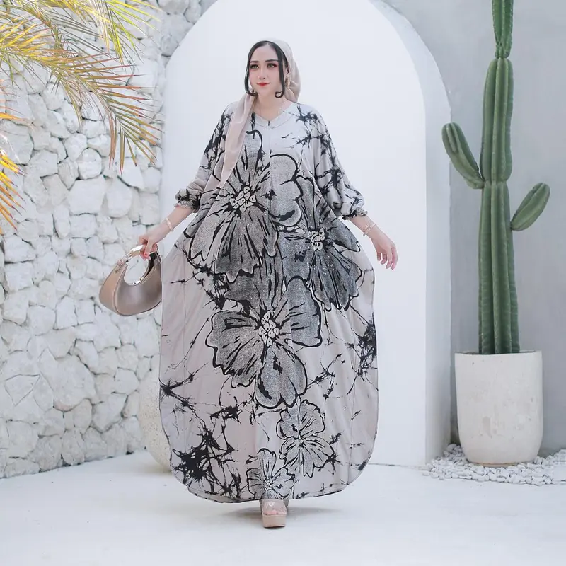 Kaftan Super Jumbo Rayon Busui Nyaman Panjang Tebal Dress Wanita - Butik Sandang 2