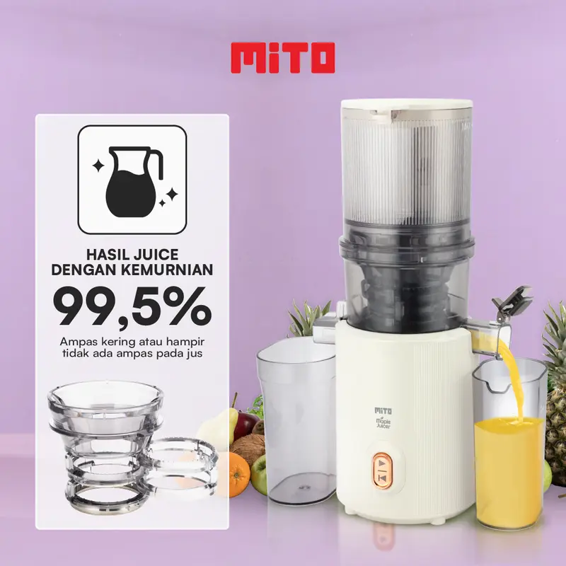 MITO Maple Juicer 1,5L JUICE100 | Slow Juicer Blender | Easy Clean | XXL Diameter | Low Watt 3