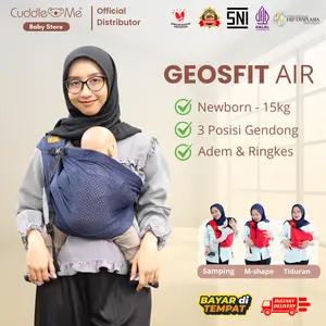 CuddleMe GEOSFIT Air Solid Gendongan Bayi Instan Baby New Born Sling M-Shape Depan Samping Tiduran - Cuddle Me GEOS FIT Strap