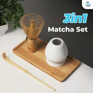 One Two Cups 3in1 Matcha Set - Alat Minum Matcha dengan Desain Elegan dan Praktis untuk Pengalaman Minum yang Lebih Baik