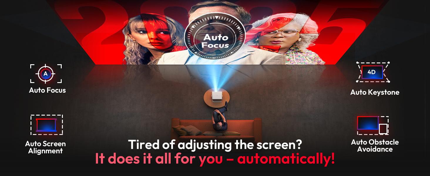 XGODY Gimbal N6 Pro Smart Proyektor LCD - Android 13 - FHD 1080P -Auto keystone- WhaleOs System - Voice Control - 700 ANSI