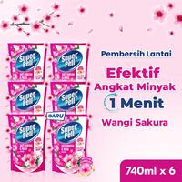Gambar Super Pell Pembersih Lantai Anti Minyak & Noda dengan Harum Bunga Sakura Isi 6 dari Unilever Official Store Kota Tangerang 1 Tokopedia