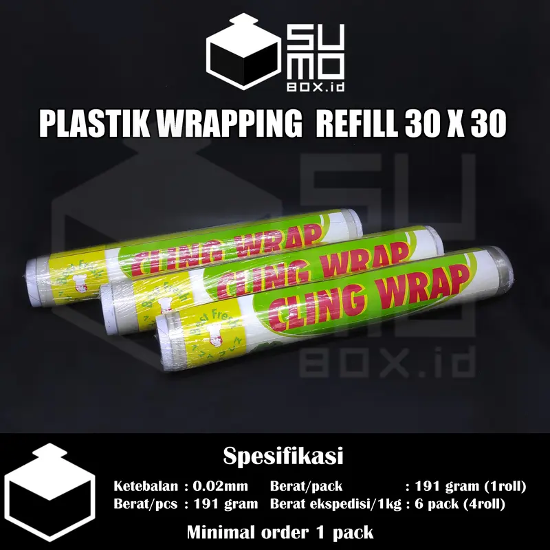 Best cling REFILL plastic wrap 30cm x 30meter plastik cling warp / plastik makanan elastis 0