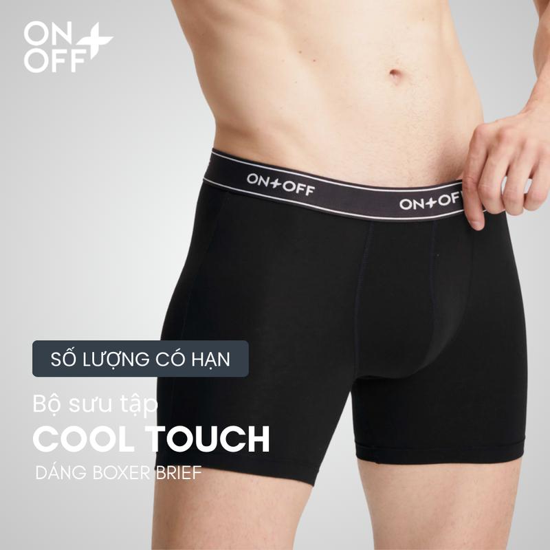 Quần lót nam boxer brief cool touch sợ tự nhiên cotton modal thoáng mát mềm mịn lành tính - ONOFF 18UL25A291