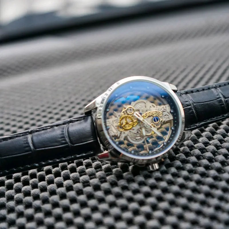 Jam Tangan Pria Futuristik Black Quartz 0