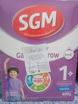 Product Review of SGM Eksplor Gain Optigrow 1+ 800gr Susu Anak from D** K**i 0