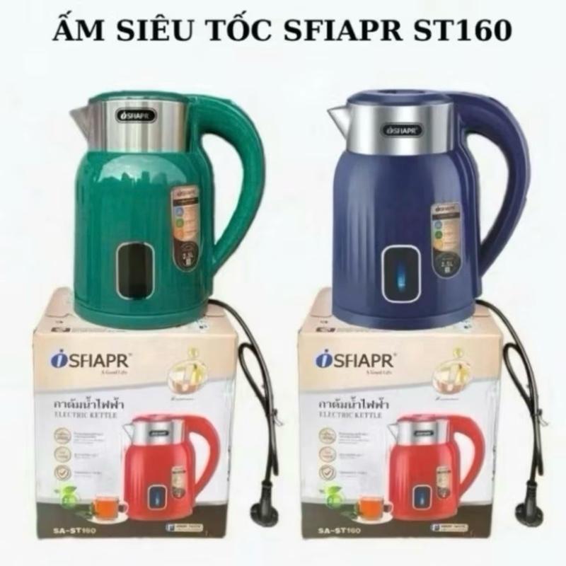 Loại 1 Ấm Đun Nước Siêu Tốc S.FIAPRT ST160 Bình Nước Siêu Tốc Giữ Nhiệt Inox Vỏ Nhựa Dung Tích 2.5 lít