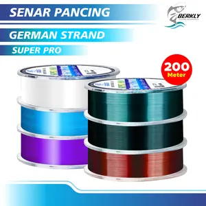 BERKLY - Tali Pancing Germany 200m 6Warna Bahan Nilon Halus Ikan Joran Umpan Reel