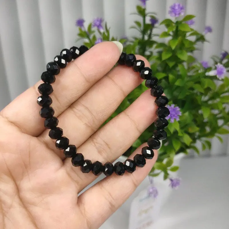 Gelang  Crystal 6 mm  / Tali elastis dua layer bracelet 1