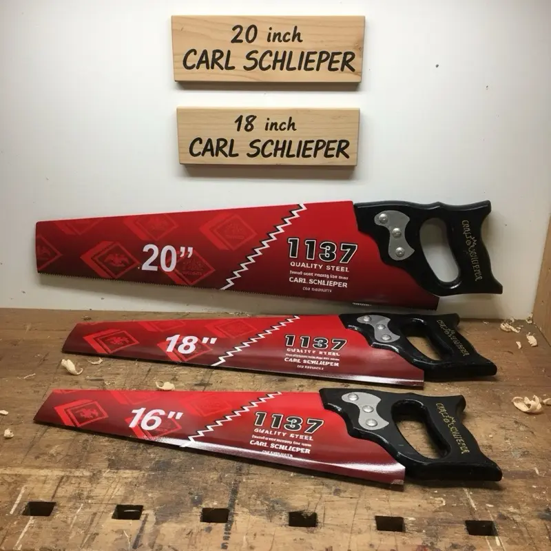 Carl Schliper Gergaji Kayu Premium 20 Inch - 18 inch - 16 inch Original Tangguh Tajam Kuat Gagang Kayu Logo Carl Schliper Tampil Gagah Elegan