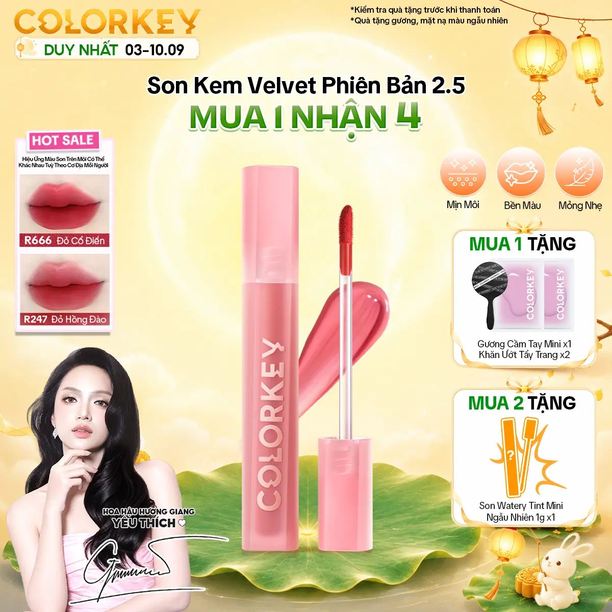 [PHIÊN BẢN MỚI] Son Kem Velvet COLORKEY Phiên Bản 2.5 Chất Son Mỏng Mịn, Bền Màu Mềm Mượt Trên Môi 2.5g