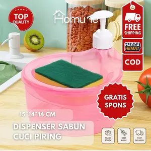 HOMUKIE - Dispenser Sabun Cuci Piring + Gratis Spons