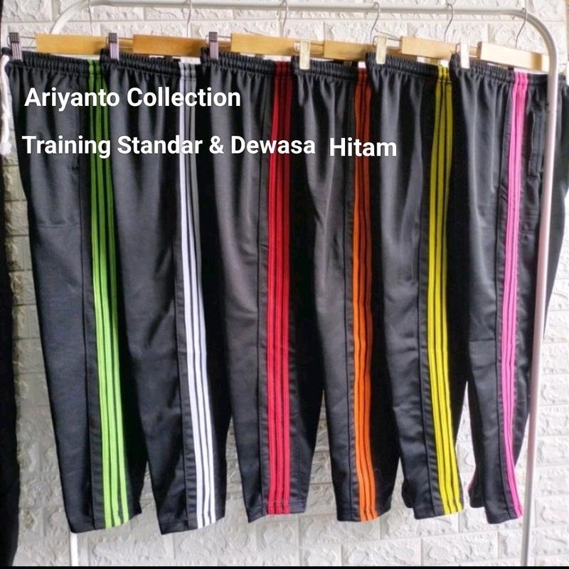 Celana Training Panjang Hitam All Size / Anak SD S /  SMP M Standar L / SMA Dewasa XL / Jumbo XXL Hitam 0