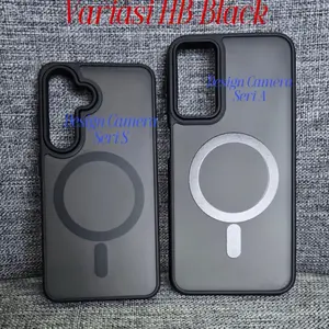 Hybrid Black Clear Magsafe Case A05 A05s A06 A07 A15 A16 A17 A24 A25 A26 A34 A35 A54 A55 A56 S20FE S21Fe S23 FE S24FE S26 S25 Ultra Plus S24 Ultra Plus S22 Plus Ultra S23 Ultra Plus Dengan Camera Protector