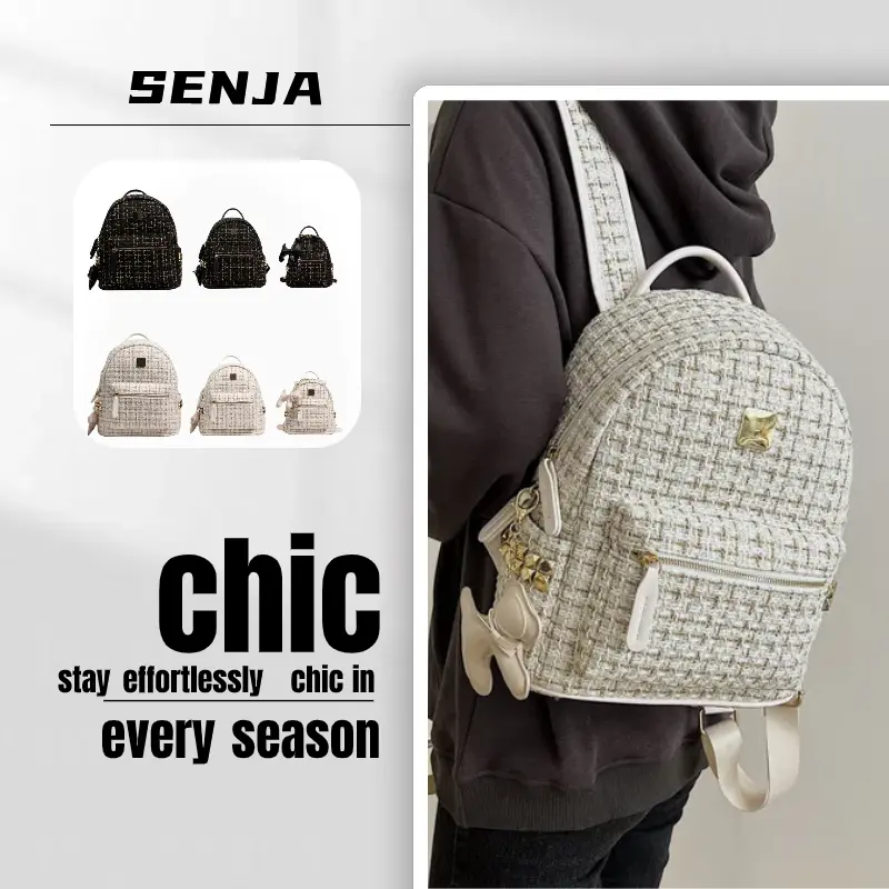 tweed bagTersedia tas ransel kecil wanita murah tas mini wanita ransel murah ransel mini import Ransel Wol Seraser Wanita 2025 Musim Gugur dan Musim Dingin Fashion Baru All-Match Bernilai Tinggi Ransel Kecil Kapasitas Besar tas ransel sekolah cewek QW177