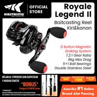 Gambar Kastking Royale Legend II-Reel Pancing Casting, Gulungan Pancing Baitcasting Pegangan Kanan/Kiri, Rasio Gigi 7.2:1, Reel Pancing Baitcaster Desain Ringkas Baru, Tarikan Serat Karbon Maks 8Kg, CNC aluminum spools Roda Umpan Jig Metal - Kiri    dari SeaHunter Tackle Store Kab. Tangerang 1 Tokopedia