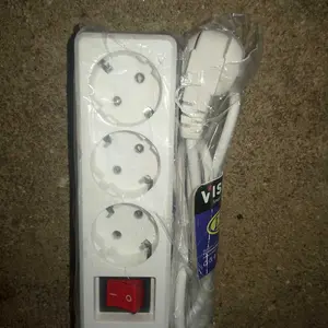 VISERO/MYLED/SUNSAFE Stop Kontak/Terminal 5 Lubang Kabel 10M dengan Switch On/Off SNI Kabel Asli Tembaga Tahan Panas Kuat Tahan Lama