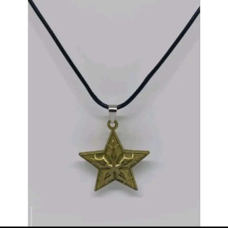 kalung tali korea liontin bintang pria dan wanita viral skena kalung vintage pria hitam 5