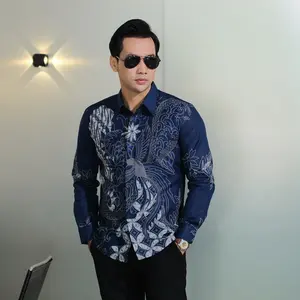 Kemeja Batik Pria MOTIF RAKABUMI Bahan Katun Lapis Furing Outfit Kondangan Keren Baju Cowok Slimfit Pas.