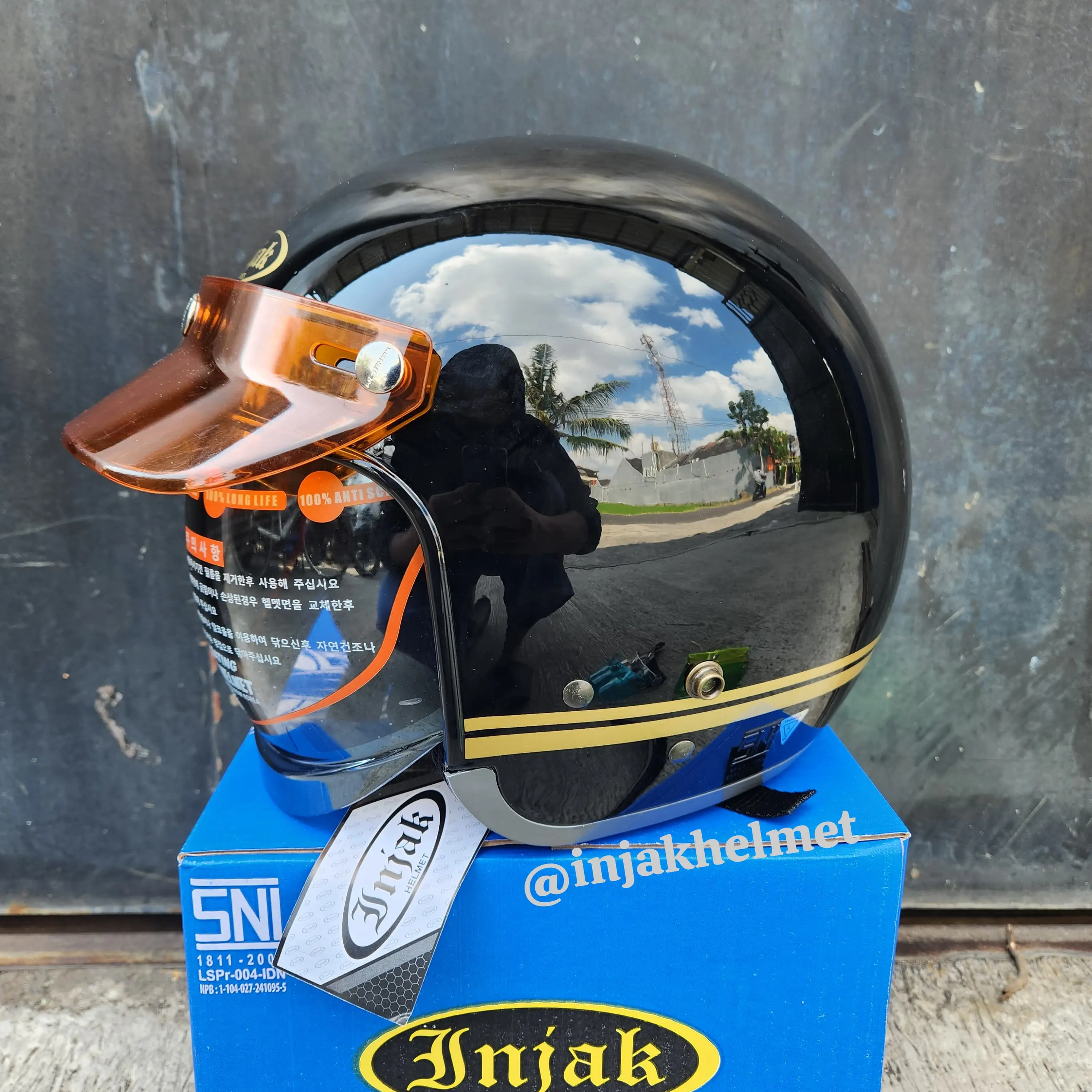 HELM INJAK 06 KACA DALAM ORIGINAL SET PET AKRILIK TRANSPARAN