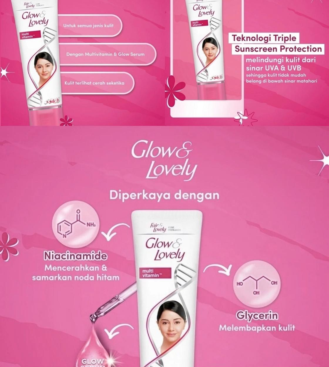 Glow & Lovely Derma Glow Multivitamin Cream 23gr - Mencerahkan Wajah Glow & Lovely Derma Glow Multivitamin Cream 23gr - Mencerahkan Wajah