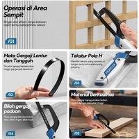 Gambar HYUNDAI Gergaji Kayu Mini 10 inch Gergaji Tangan Multifungsi Portabel Kayu Plastik Laminasi  4.8  4 penilaian dari HYUNDAI Alat Shop Kota Tangerang 2 Tokopedia
