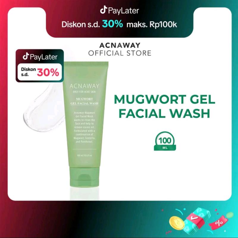 [READY] Acnaway Mugword Gel Facial Wash 100ml Mugword + Centella + Panthenol Face Wash Pencuci Muka Acne Prone Berjerawat Cleanser Wajah Membersihkan Berminyak 2