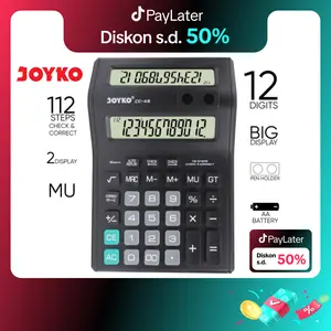 JOYKO Calculator Kalkulator Joyko CC-49 12 Digits 2 Display Pen