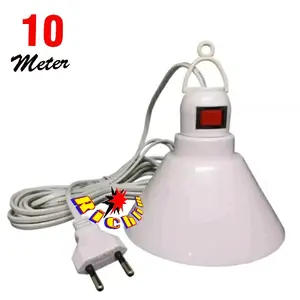Fitting Lampu gantung Kabel 10 Meter saklar On/Off + Topi