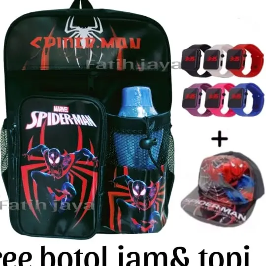 tas anak laki - ransel anak sekolah - tas sekolah sd tk anak cowok - tas anak cowok - tas sd tk anak laki ( free jam,botol & topi) 2