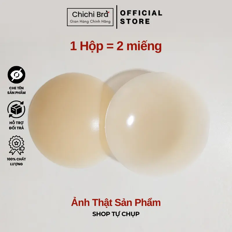 Miếng Dán Ngực Tàng Hình Chichi Bra Siêu Mỏng Dính Không Bị Lộ (2 Miếng) - 3232