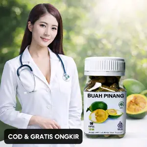 Kapsul Buah pinang Muda Ori 100% tanpa campuran isi 50 kapsul