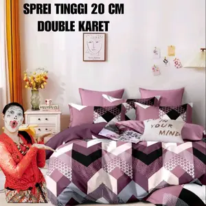 SPREI TINGGI 20 CM KATUN HALUS DOUBLE KARET